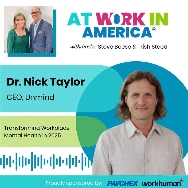 Steve Boese (@steveboese) on Twitter photo š§ New on At Work in America: We talk with Dr. Nick Taylor, CEO of @UnmindHQ, about how organizations can transform mental health at work in 2025.
š§ Listen at: hrhappyhour.net/episodes/transā¦
#HR #MentalHealth #WorkplaceWellbeing #Unmind #AI #FutureOfWork #podcast <a href="/HRHappyHour/">HR Happy Hour</a> š§ New on At Work in America: We talk with Dr. Nick Taylor, CEO of @UnmindHQ, about how organizations can transform mental health at work in 2025.
š§ Listen at: hrhappyhour.net/episodes/transā¦
#HR #MentalHealth #WorkplaceWellbeing #Unmind #AI #FutureOfWork #podcast <a href="/HRHappyHour/">HR Happy Hour</a>