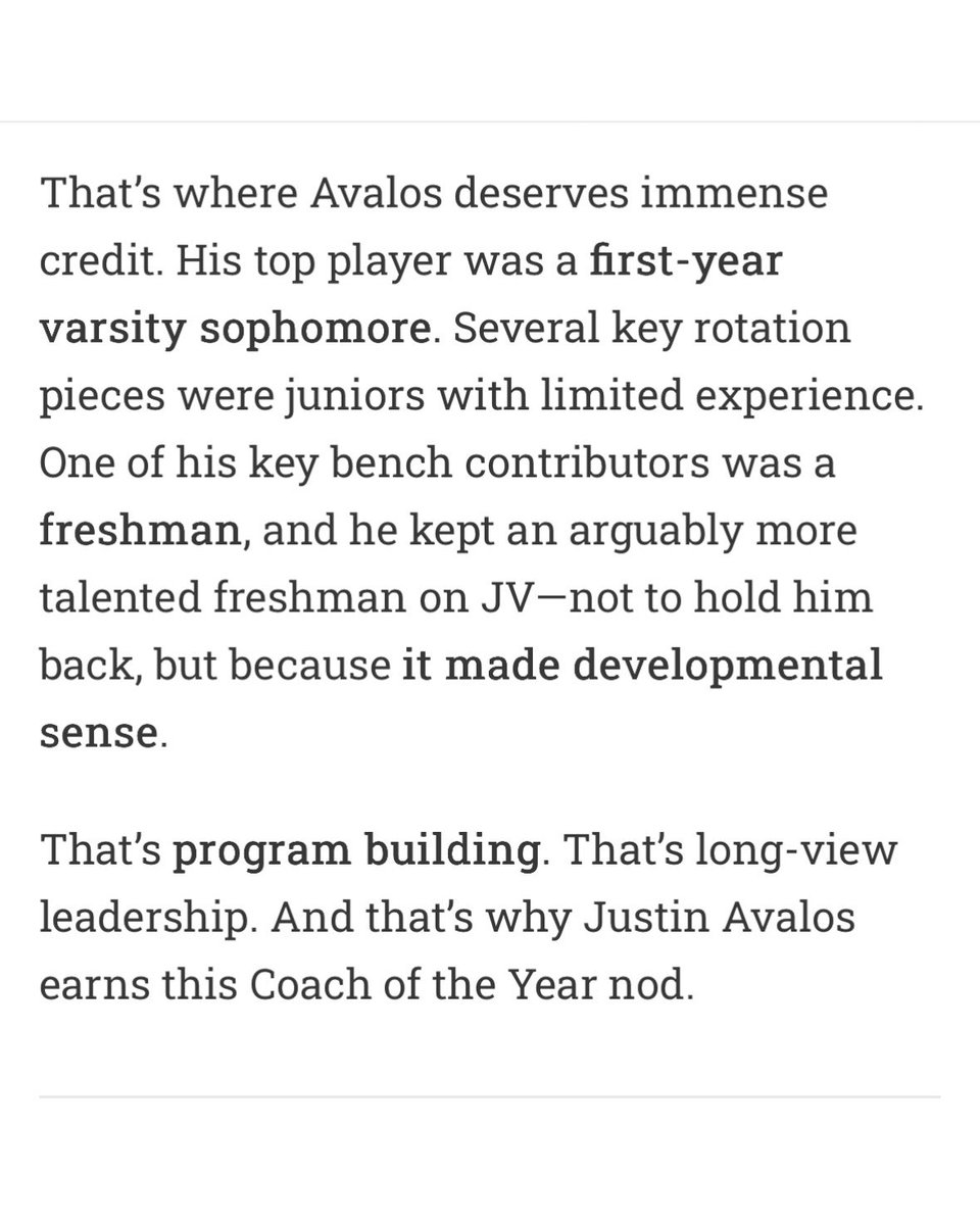 Justin Avalos (@coachavalosedhs) on Twitter photo I want to thank <a href="/ferminhermin/">Javier Cortez</a> for selecting me as COTY! Iβm very blessed and humbled for the kind words that he wrote about myself and our program.
If you know me, you know that everything I do in life is going to get 100% of my effort, time, and energy. Cont. I want to thank <a href="/ferminhermin/">Javier Cortez</a> for selecting me as COTY! Iβm very blessed and humbled for the kind words that he wrote about myself and our program.
If you know me, you know that everything I do in life is going to get 100% of my effort, time, and energy. Cont.