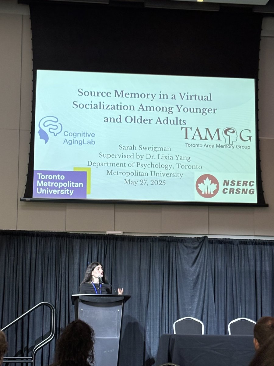 3️⃣ Sarah Sweigman on “Source memory in a virtual socialization among younger and older adults” #TAMeG2025