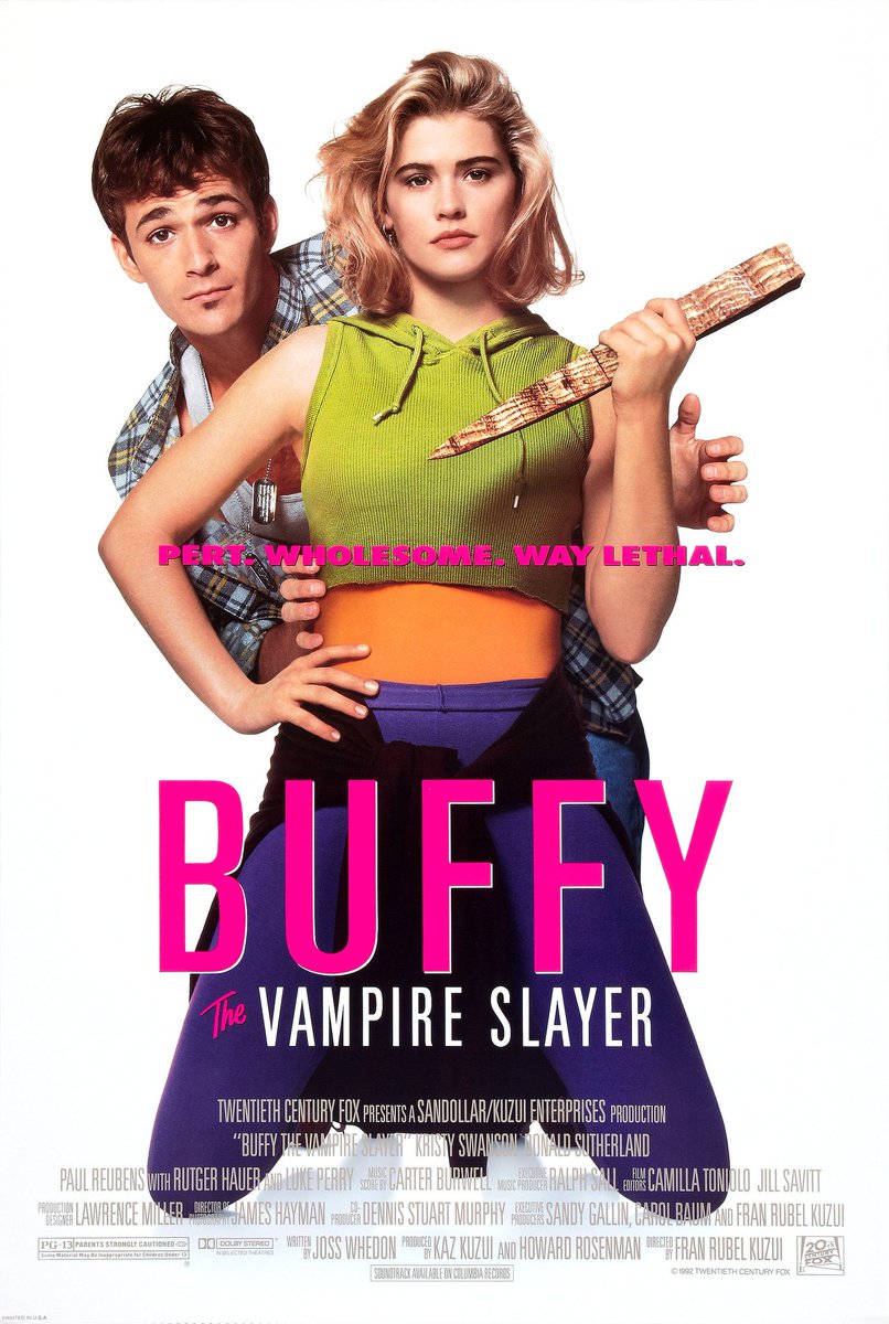 EugWSerra's tweet image. On July 31, 1992, Buffy the Vampire Slayer was released. #BuffyTheVampireSlayer #KristySwanson #DonaldSutherland
#PaulReubens #RutgerHauer #LukePerry
