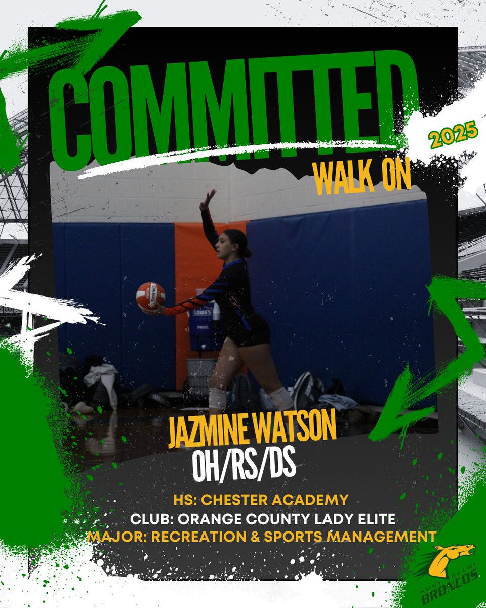 Please welcome our Walk On candidates for the 2025 season!  💚💛🏐

•Grace Sperry•Tatiana Slater•Jazmine Watson•

#ItsaGreatDaytobeaBronco #WorkHard #PlayHard #WeDigDelhi