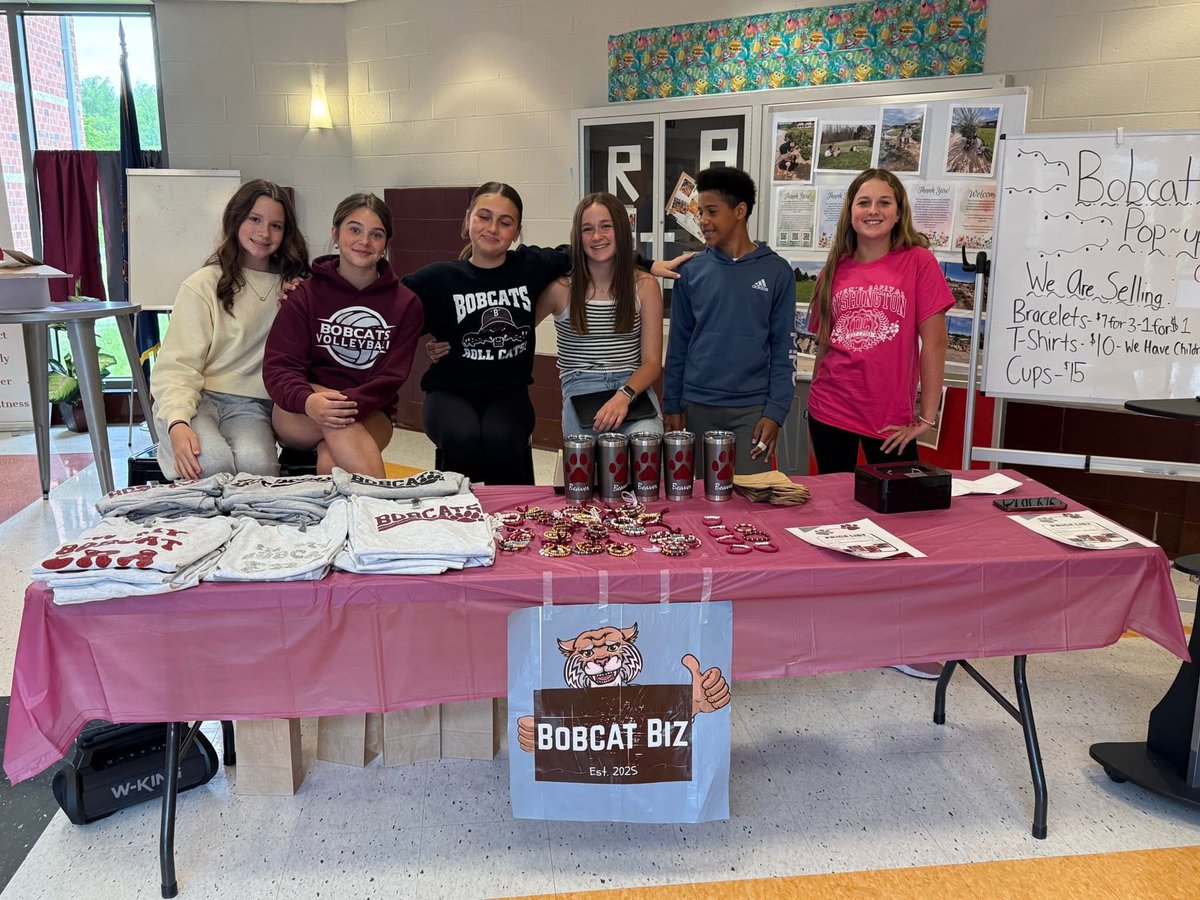 The 6th grade student-run Bobcat Biz pop up sale last week was a big success!!  Check out the neat products our student entrepreneurs are designing and making!