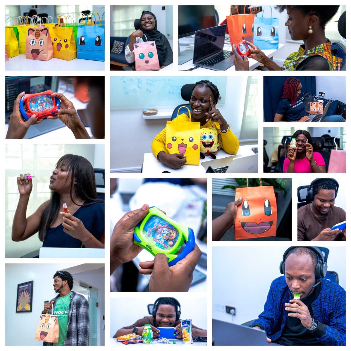 Call it what you want, but nothing unlocks core childhood memories faster than a cartoon-themed gift bag and your favorite snack. 

Children’s Day at Cowrywise? Certified serotonin. 💙