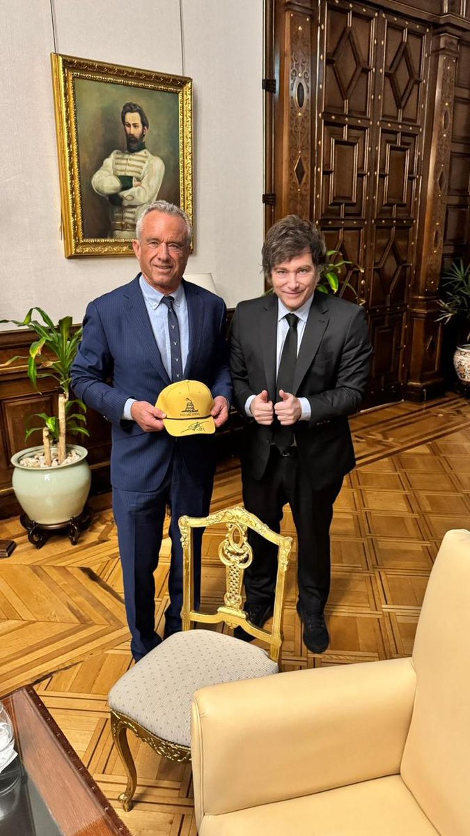 Secretary Kennedy (@seckennedy) on Twitter photo I had a wonderful meeting with Argentine President <a href="/JMilei/">Javier Milei</a> about our nations’ mutual withdrawal from the WHO and the creation of an alternative international health system based on gold-standard science and free from totalitarian impulses, corruption, and political control. I had a wonderful meeting with Argentine President <a href="/JMilei/">Javier Milei</a> about our nations’ mutual withdrawal from the WHO and the creation of an alternative international health system based on gold-standard science and free from totalitarian impulses, corruption, and political control.