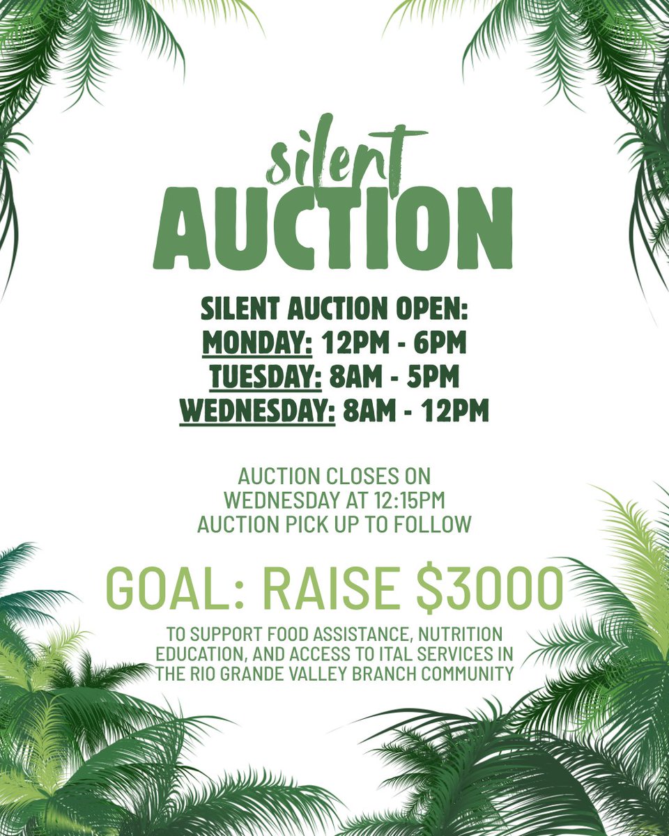 Go visit our silent auction! Here are
some details about when they're open during the
conference.

#txapwa #apwa #apwatexaschapter #txapwaAC25
#txapwaannualconference25
