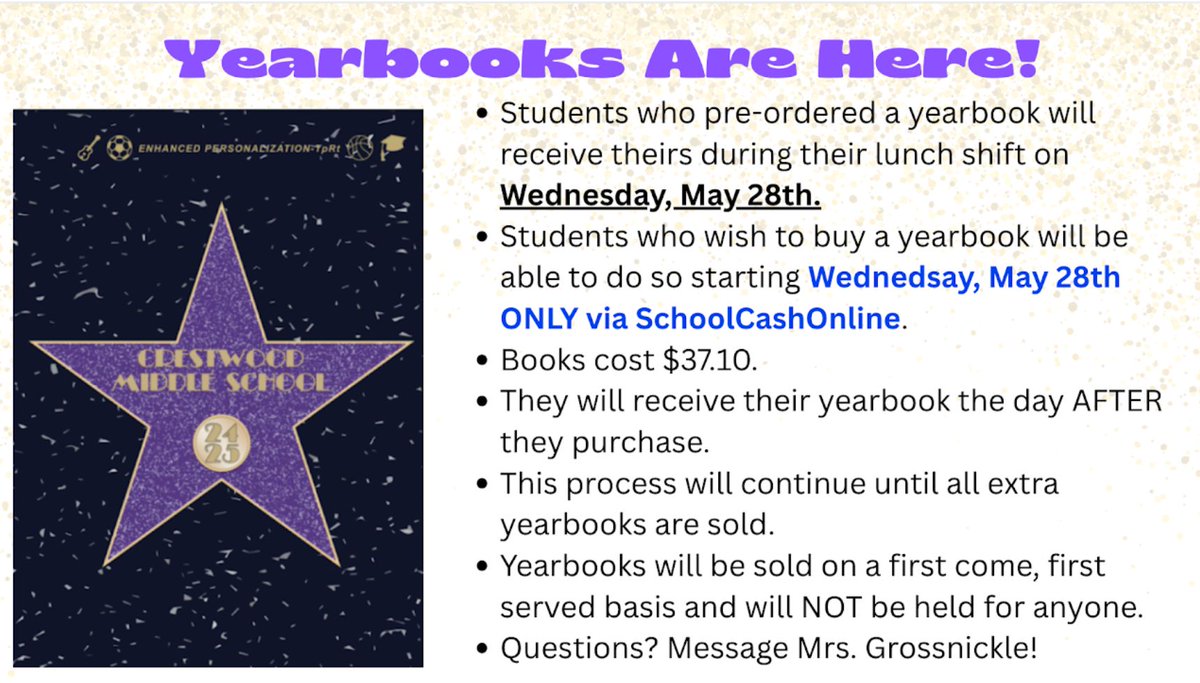 Link to SchoolCash Online is here.  Purchases won't be available until Wednesday, 5/28.
sites.google.com/fcps.org/cmsca…
