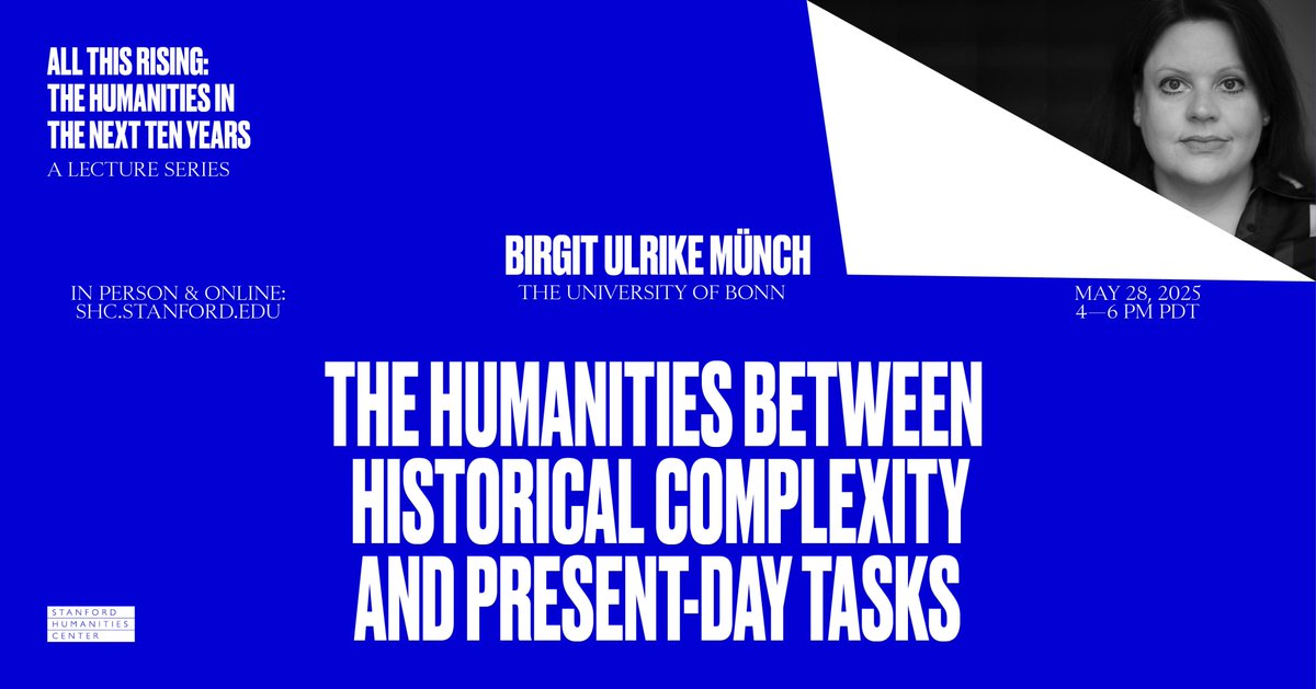 Join us tomorrow, May 28, for our final public lecture of the year—in person or online—when we welcome art historian Birgit Ulrike Münch of the University of Bonn.

🕑 4–6 PM PDT
 📍Levinthal Hall, 424 Santa Teresa St.
🔗 stanford.io/43j6Mqk