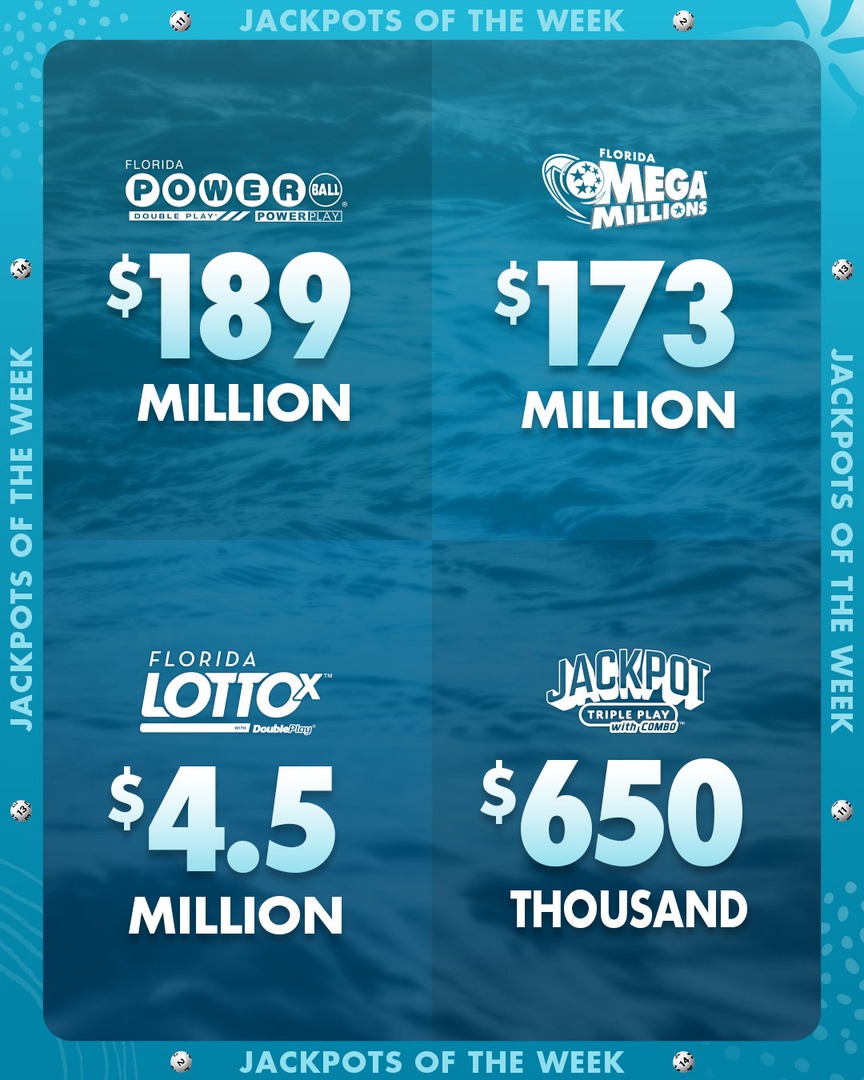Don't let these jackpots float on by! 💦🐟 What games are you playing today? 👇 #FloridaLottery #Jackpots
