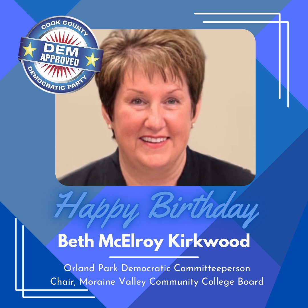 cookcodems's tweet image. Happy Birthday, Beth! Our Orland Park Democratic Committperson and Chair of the Moraine Valley Community College Board. 🎂