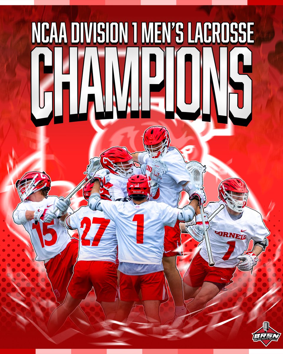 CHAMPIONS AFTER 48 YEARS‼️🔥

Congratulations to the Men’s Lacrosse team for winning the NCAA Tournament!! The Big Red defeated Maryland, 13-10!

CJ Kirst’s 6 goals and 7 points resulted in him being named the tournament’s Most Outstanding Player. He was joined on the