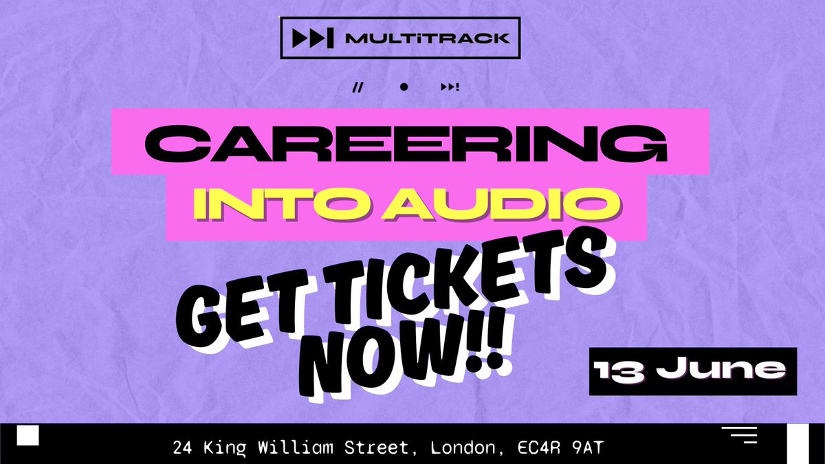 🎧 Grab a drink with fellow audio heads for a chilled evening on how we make career growth more inclusive - from mental health and freelance life to fresh ways of leading.
📍Shure, London
 🗓 Fri 13 June | ⏰ 6:30–10pm
 🎟 Free tix: bit.ly/43aJqDi
#AudioIndustry