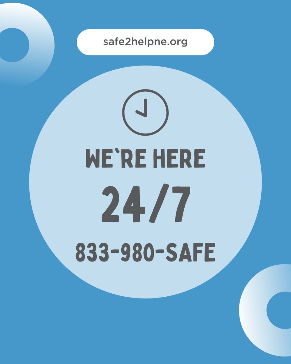 Summer break is here! ☀️ Even when school’s out, Safe2Help is always in your pocket if you or a friend ever need support.

Download the Safe2Help app today — so it's there when you need it, whether it’s summer, weekends, or late nights: safe2helpne.org