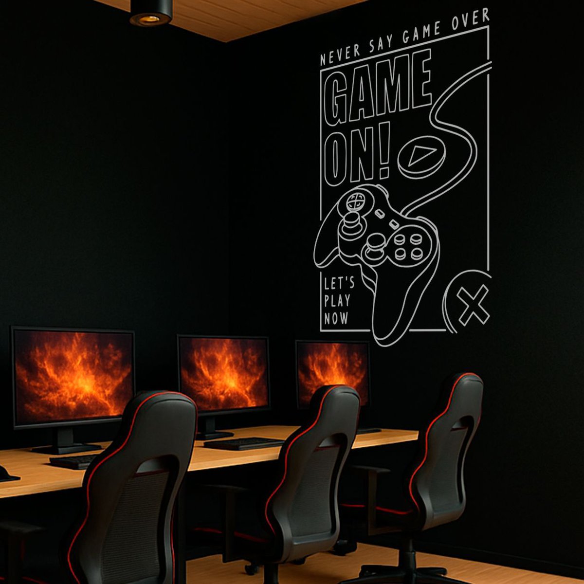 KuarkiOfficial's tweet photo. New! Minimalist Gamer Wall Decal with "Game On" &amp; more! Perfect for your gaming space. Check it out! https://t.co/H7AdBTWpul 
#GamerDecor #Etsy https://t.co/ndvfAoSAAv