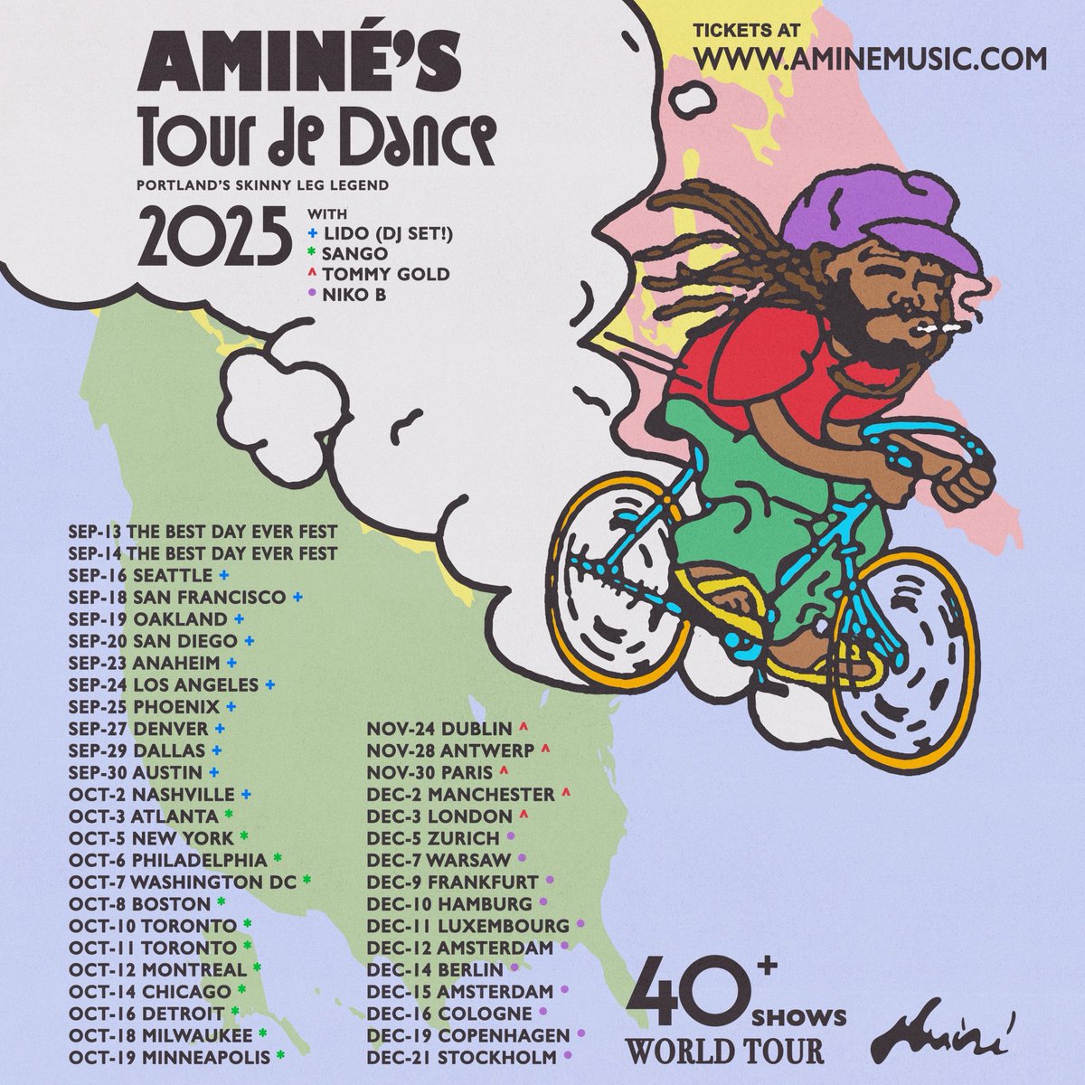 Aminé announces his Tour De Dance world tour🕺🏽⭐️