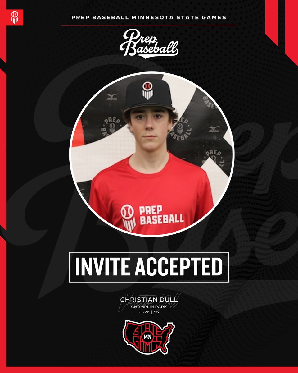 Prep Baseball Minnesota (@prepbaseballmn) on Twitter photo 𝗠𝗶𝗻𝗻𝗲𝘀𝗼𝘁𝗮 𝗦𝘁𝗮𝘁𝗲 𝗚𝗮𝗺𝗲𝘀: 𝘐𝘯𝘷𝘪𝘵𝘦 𝘈𝘤𝘤𝘦𝘱𝘵𝘦𝘥 ✅
Christian Dull | <a href="/Christiandull28/">christian dull</a>
ℹ️ 2026, SS/RHP, Champlin Park
👤 loom.ly/RvoM1JQ
𝘙𝘦𝘲𝘶𝘦𝘴𝘵 𝘺𝘰𝘶𝘳 𝘪𝘯𝘷𝘪𝘵𝘦 ➡️ loom.ly/CyEX7OM 𝗠𝗶𝗻𝗻𝗲𝘀𝗼𝘁𝗮 𝗦𝘁𝗮𝘁𝗲 𝗚𝗮𝗺𝗲𝘀: 𝘐𝘯𝘷𝘪𝘵𝘦 𝘈𝘤𝘤𝘦𝘱𝘵𝘦𝘥 ✅
Christian Dull | <a href="/Christiandull28/">christian dull</a>
ℹ️ 2026, SS/RHP, Champlin Park
👤 loom.ly/RvoM1JQ
𝘙𝘦𝘲𝘶𝘦𝘴𝘵 𝘺𝘰𝘶𝘳 𝘪𝘯𝘷𝘪𝘵𝘦 ➡️ loom.ly/CyEX7OM