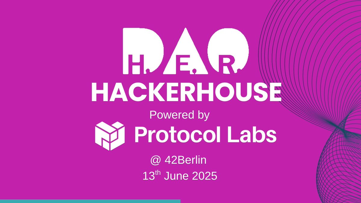 H.E.R. DAO 🔜Stellar Builder Residency + Berlin BW (@_herdao) on Twitter photo 📢H.E.R DAO HACKERHOUSE is back <a href="/BerBlockWeek/">Berlin Blockchain Week 🐻➡️ June 8-22, 2025</a> !
🤜We are partnering with <a href="/protocollabs/">Protocol Labs</a> for the <a href="/PL__Genesis/">PL_Genesis: Modular Worlds</a> 'Modular Worlds' hackathon
🚌Berlin is the next stop on the roadshow <a href="/42_berlin/">42 Berlin</a> on 13th June 2025
🎯Online Orientation session : 4th June 14:00 BST
Sign up below 👇 📢H.E.R DAO HACKERHOUSE is back <a href="/BerBlockWeek/">Berlin Blockchain Week 🐻➡️ June 8-22, 2025</a> !
🤜We are partnering with <a href="/protocollabs/">Protocol Labs</a> for the <a href="/PL__Genesis/">PL_Genesis: Modular Worlds</a> 'Modular Worlds' hackathon
🚌Berlin is the next stop on the roadshow <a href="/42_berlin/">42 Berlin</a> on 13th June 2025
🎯Online Orientation session : 4th June 14:00 BST
Sign up below 👇