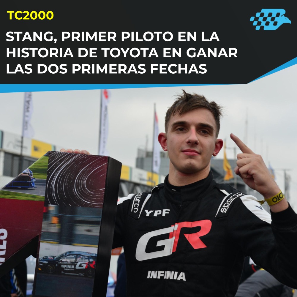 ¡QUÉ LUJO, EMI!

👉 Emiliano Stang festejó en lo más alto del podio del <a href="/SuperTC2000/">TC2000</a> en Oberá y en Buenos Aires, respectivamente.

1⃣ Esto lo convierte en el primer piloto en la historia del <a href="/TGR_Arg/">ToyotaGazooRacingARG</a> en ganar las dos primeras carreras del año.

🔙 La marca japonesa no festejaba