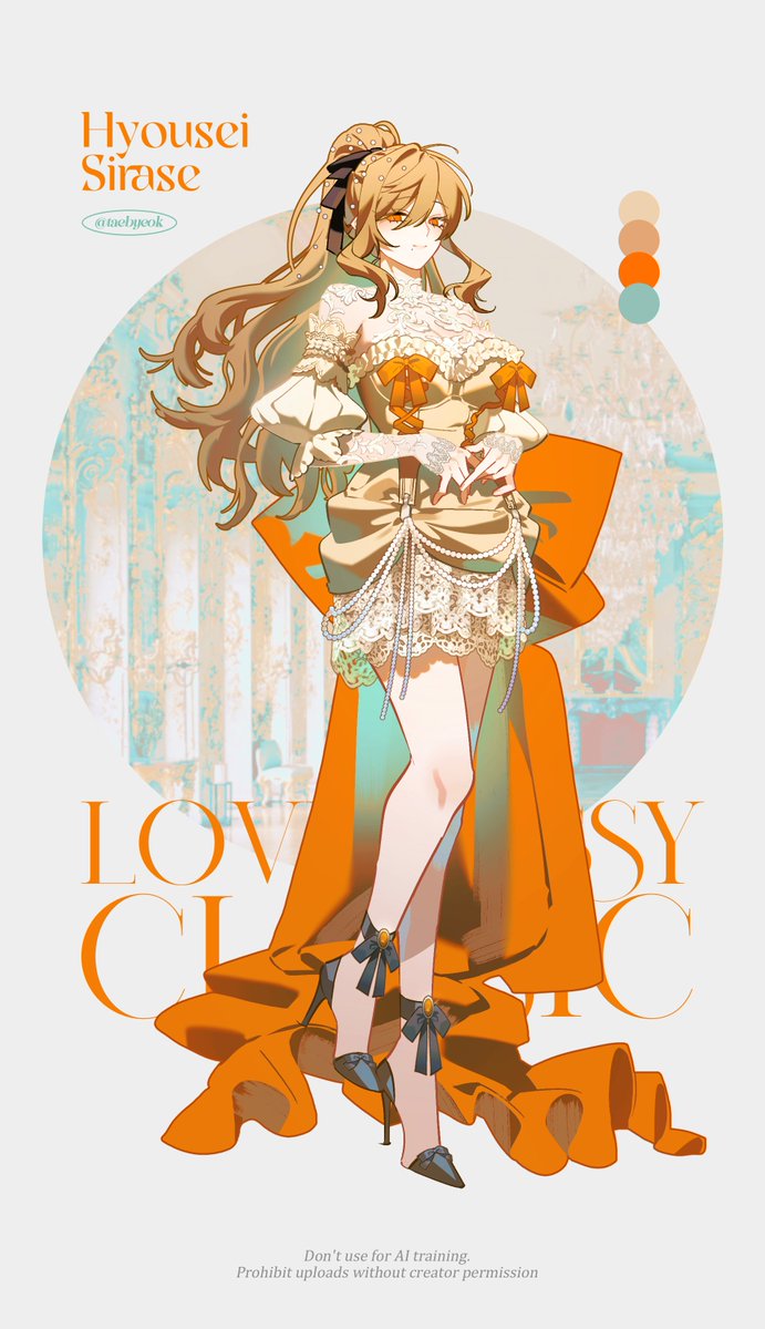 Lovely Dress Classic Design🧡03
#Commission #fashiondesign