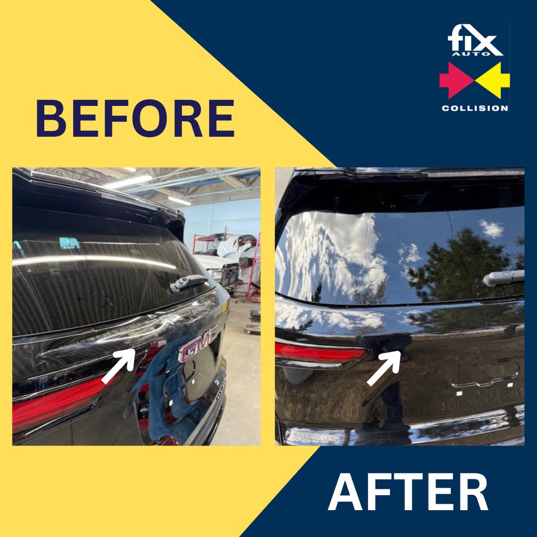 Check out this impressive before and after from our glue pulling process—restoring your vehicle’s look with precision and care. #PaintlessDentRepair #GluePulling #BeforeAndAfter #AutoRepairExperts