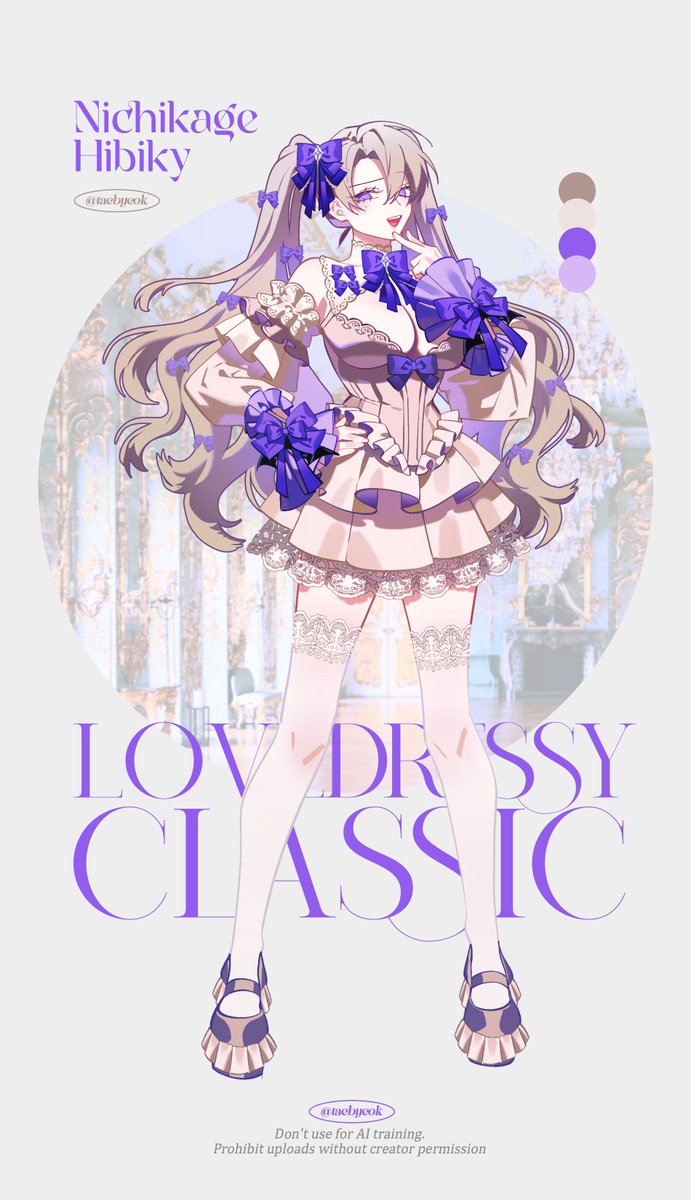Lovely Dress Classic Design💜04
#Commission #fashiondesign