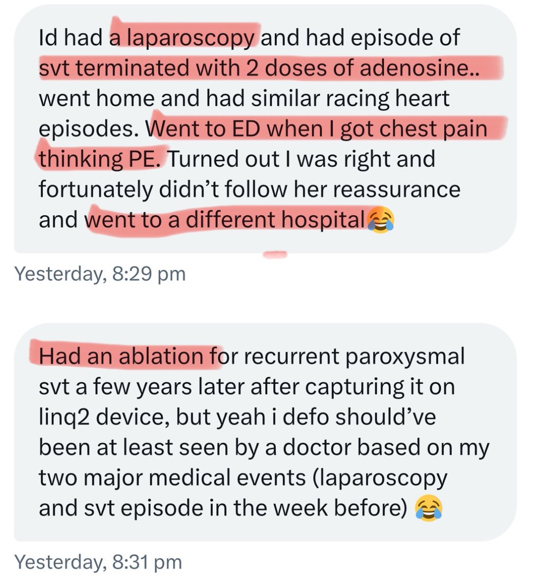 The Med Reg (@medregoncall1) on Twitter photo 🆘 Dear University Hospitals of North Midlands team <a href="/UHNM_NHS/">UHNM NHS Trust 🏥</a>,
I’m seriously concerned that your Physician Assistant in ED is being let loose on patients.
She discharged a young lady who had recently undergone surgery and had serious arrhythmia — she was treated for pulmonary 🆘 Dear University Hospitals of North Midlands team <a href="/UHNM_NHS/">UHNM NHS Trust 🏥</a>,
I’m seriously concerned that your Physician Assistant in ED is being let loose on patients.
She discharged a young lady who had recently undergone surgery and had serious arrhythmia — she was treated for pulmonary