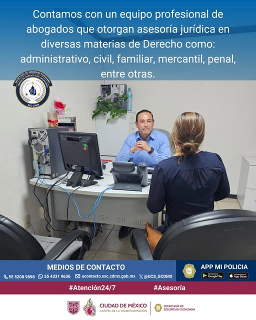 🧑‍⚖️ ¿Te metiste en un problema legal y no sabes qué hacer?
En la UCS te echamos la mano con asesoría jurídica GRATIS 🙌
No estás solo/a. Te orientamos, te explicamos tus derechos y te guiamos paso a paso. 💬
¡Es confidencial y sin costo!
📍 Av. Arcos de Belén 79, Col. Centro, CDMX