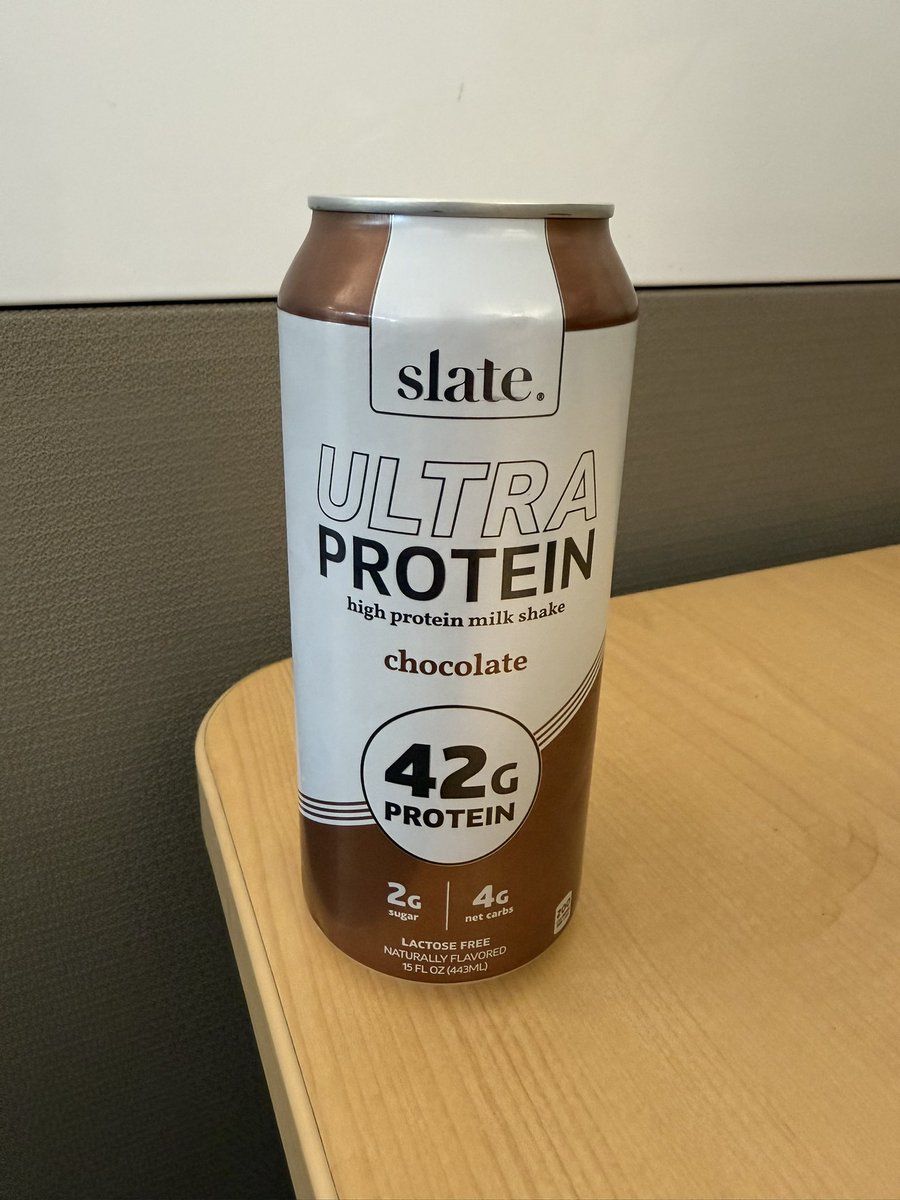 Just tried <a href="/slatemilk/">Slate Milk</a> and it was pretty damn good.  Say goodbye to <a href="/MuscleMilk/">MUSCLE MILK</a> after a long run.  #FitnessJourney #fitafter50