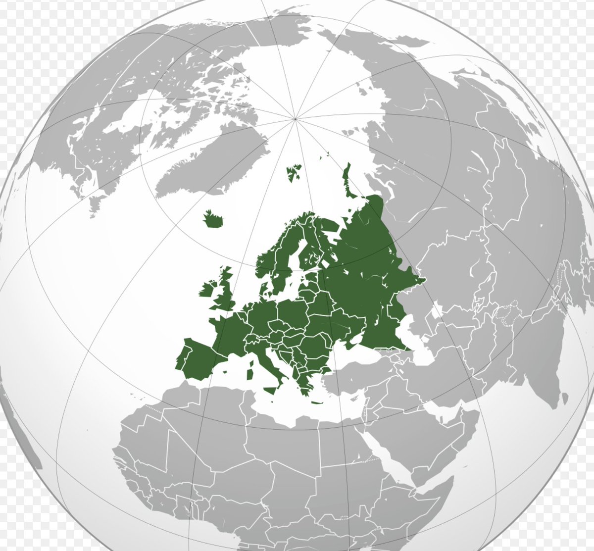 Replies make it clear many of you have never see a map of Europe before. Here it is from wikipedia