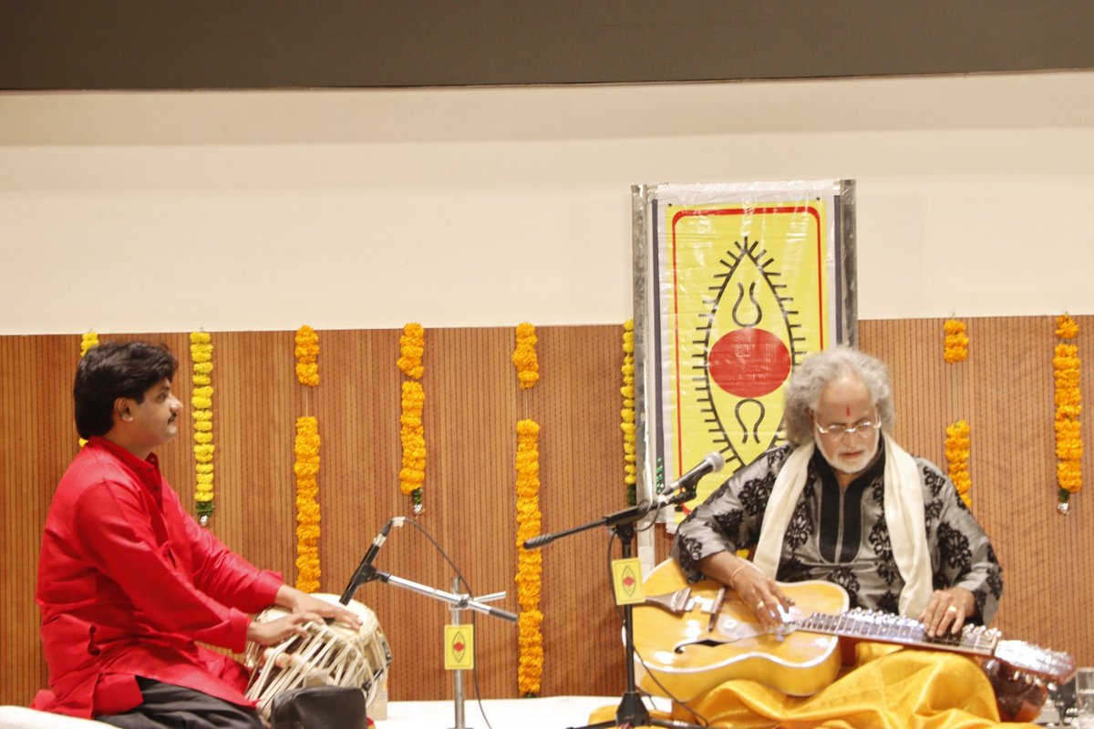 Here are a few glimpses from the evening concerts - Begum Parween Sultana (Hindustani vocal) &amp; Pt. Vishwa Mohan Bhatt (Mohan Veena) - on Day 2 of the 10th International Convention of SPIC MACAY at IIT Hyderabad.
#SPICMACAY #iithyderabad #spicmacay10thintercon