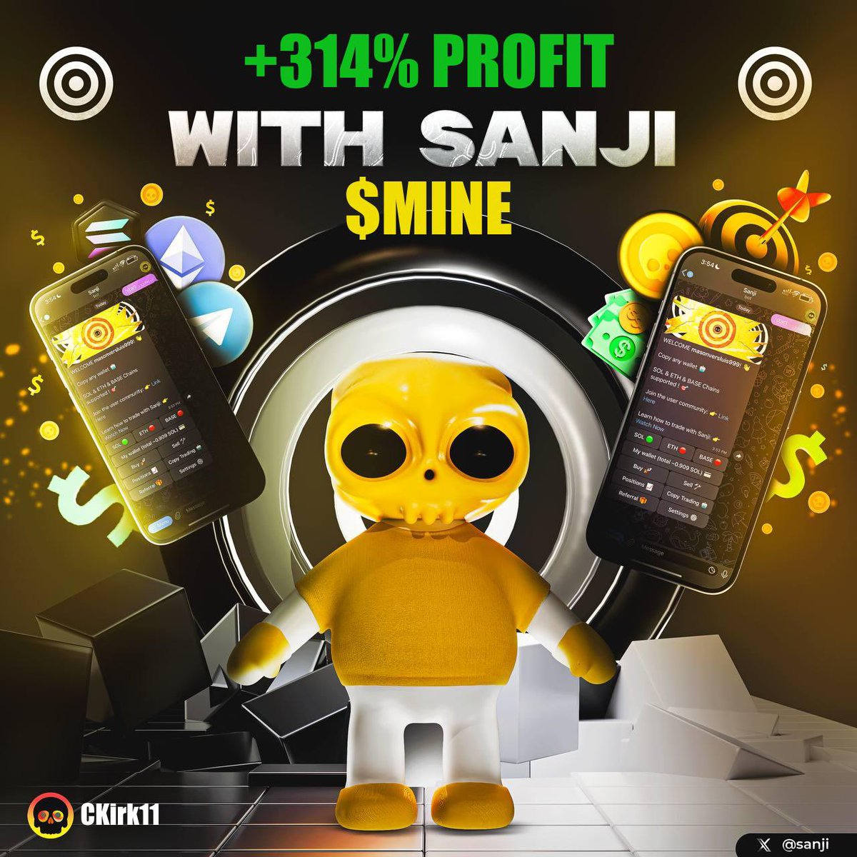$Mine waking up and giving some gains <a href="/sanji/">Sanji Bot 🎯</a> hitting targets