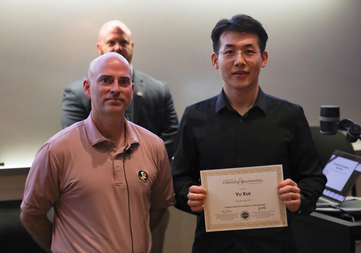 Congratulations to the following FSU Department of Chemistry &amp; Biochemistry award winners! 👏