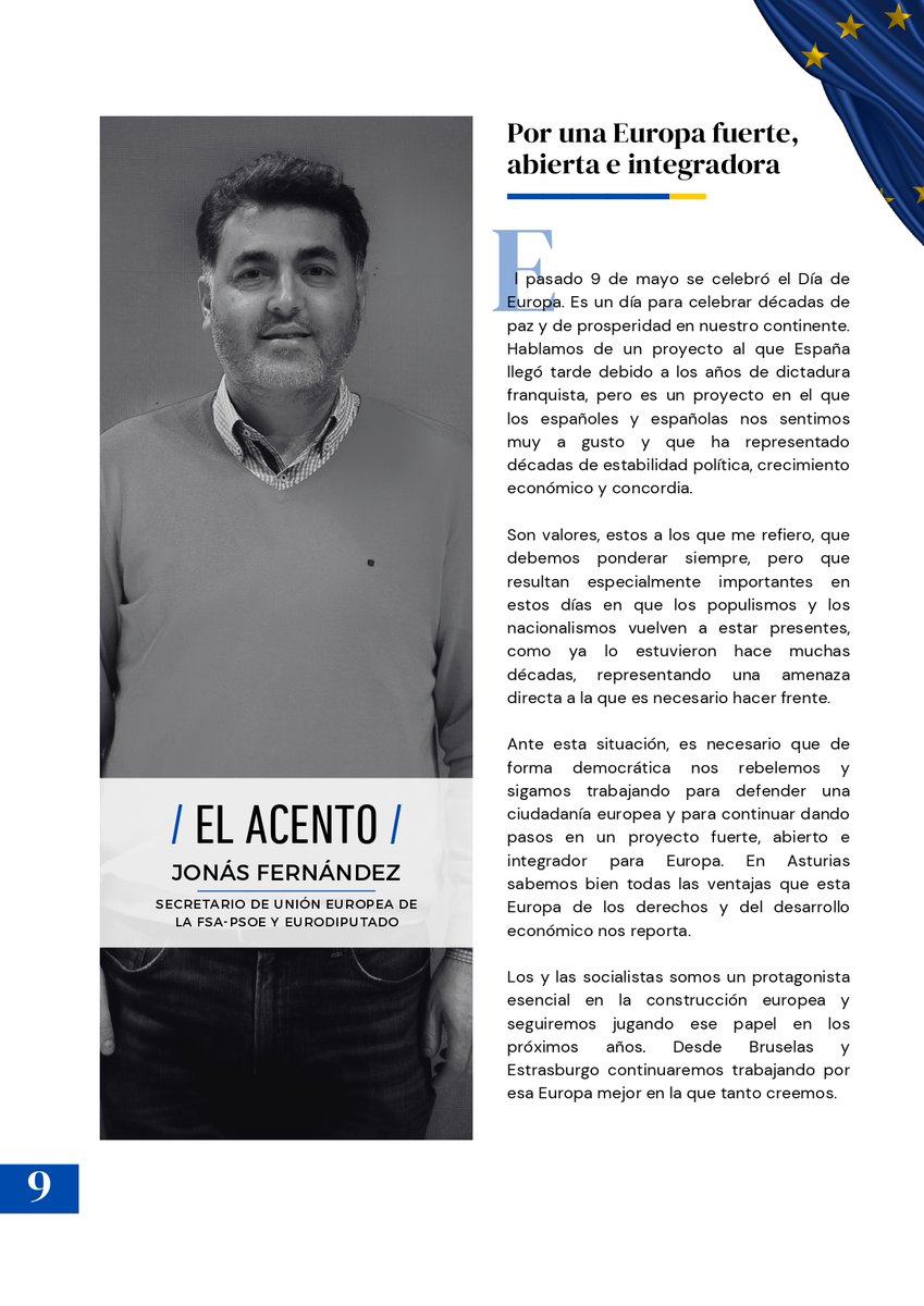 FSA-PSOE (@fsa_psoe) on Twitter photo "Los y las socialistas somos un protagonista esencial en la construcción europea y seguiremos jugando ese papel en los próximos años"
🗞️Artículo de <a href="/jonasfernandez/">Jonás Fernández</a> publicado en nuestro boletín: fsa-psoe.org/wp-content/upl… "Los y las socialistas somos un protagonista esencial en la construcción europea y seguiremos jugando ese papel en los próximos años"
🗞️Artículo de <a href="/jonasfernandez/">Jonás Fernández</a> publicado en nuestro boletín: fsa-psoe.org/wp-content/upl…