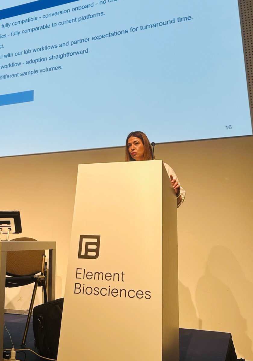 ElemBio's tweet photo. A big thank you to the 100+ attendees who joined our #ESHG2025 session! 🙌 Our CEO, Molly He @MollyminHe, shared how #AVITI24 and Trinity™ drive research forward. Dr. Skevi Kyriakou of Medicover Genetics showed #AVITI's impact in clinical research. We look forward to driving research innovation together in Europe!

#ClinicalResearch #Genomics #Genetics