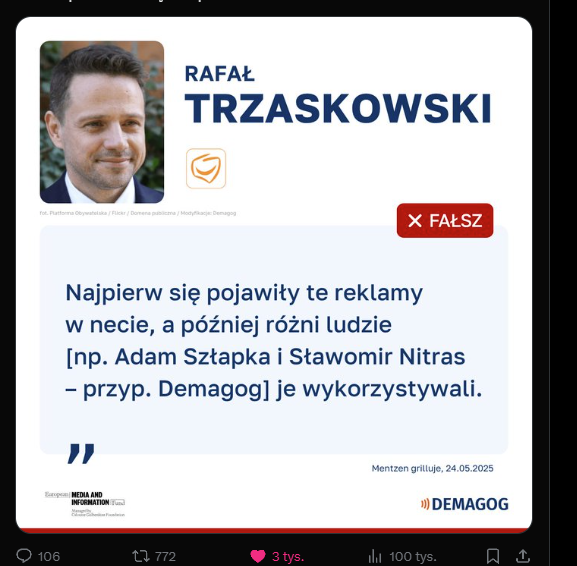 marcincieg's tweet photo. @trzaskowski_ https://t.co/KuhBPULTpP