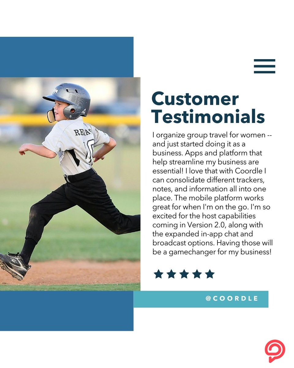 Yes we love customer testimonials!!! Ready to join the ranks of those who have realized how easy Coordle makes their life? Focus on the game not the text thread. #coordle #makelifeeasier