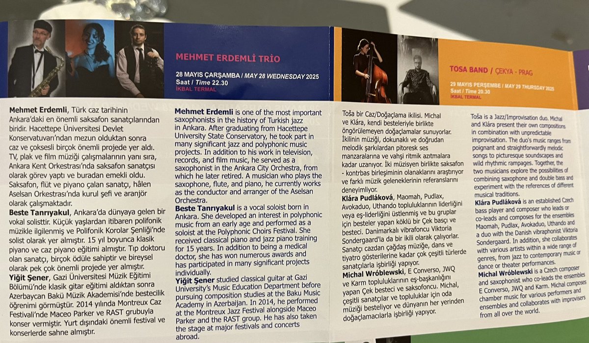#AfyonKarahisar da 7 günlük #jazz #konseri, #Jazz concert between May 27-31 2025