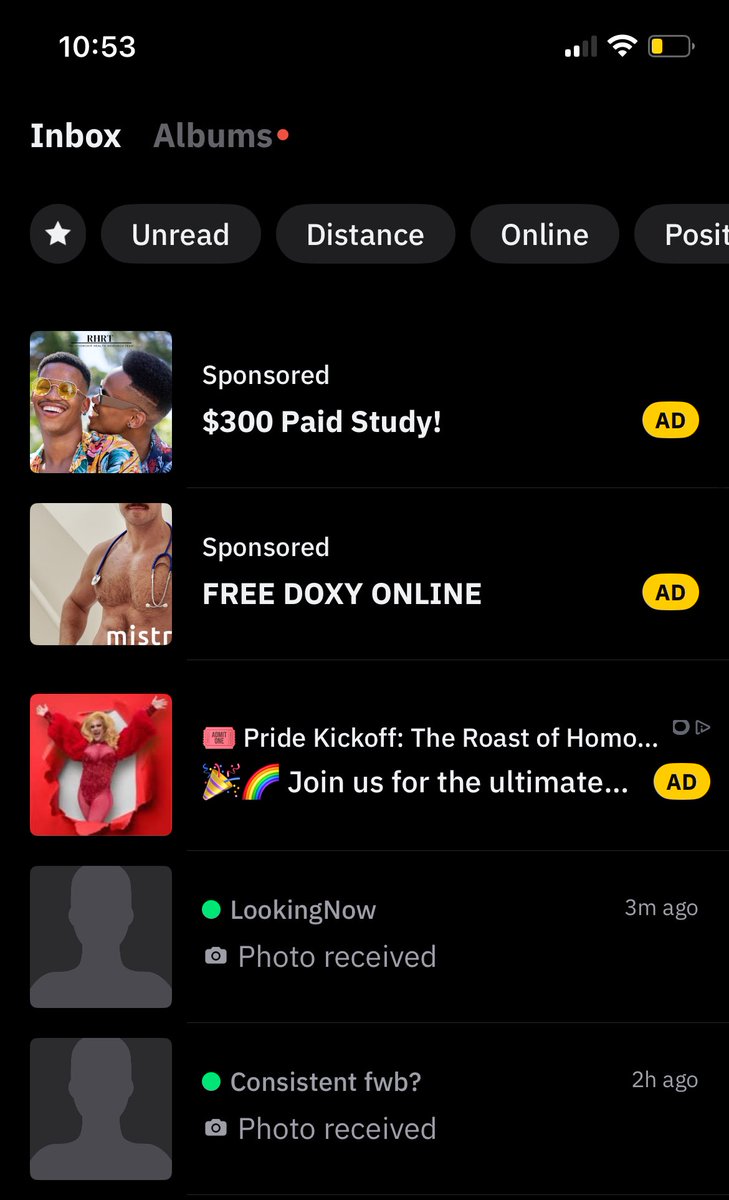 yeah but are the other girls advertising their shows on Gr*ndr ??????