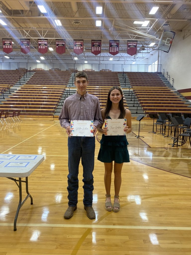 Our 2025 NEA Scholarship award winners are Tessa Gerber and Sheldon Weber! Congratulations! #SLEagles