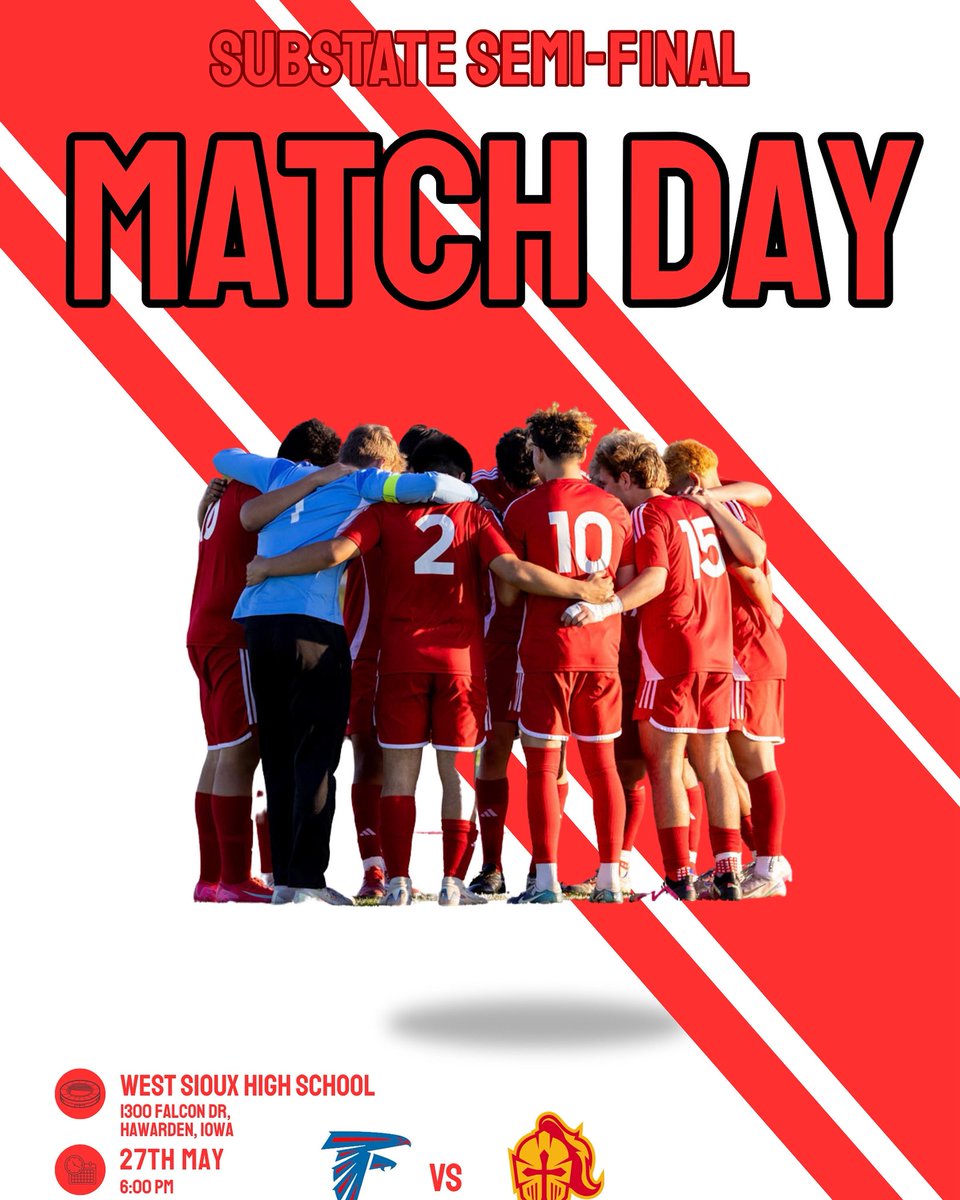 GAMEDAYYY!!!
Your Falcons host Kuemper Catholic beginning at 6:00. 
Come out and support your boys!