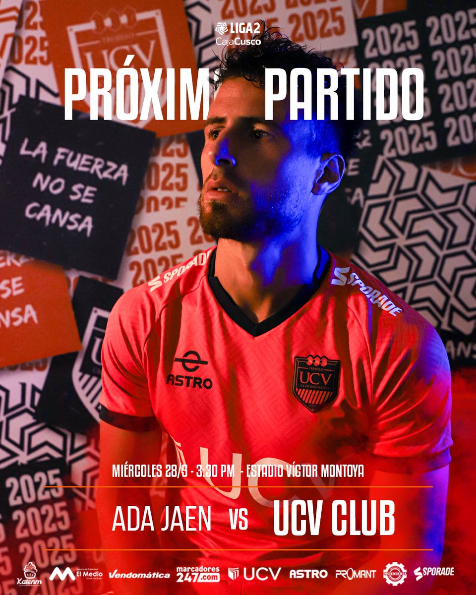 𝙿𝚁Ó𝚇𝙸𝙼𝙾 𝙿𝙰𝚁𝚃𝙸𝙳𝙾

¡𝟗𝟎 𝐦𝐢𝐧𝐮𝐭𝐨𝐬 𝐩𝐚𝐫𝐚 𝐣𝐮𝐠𝐚𝐫 𝐜𝐨𝐧 𝐞𝐥 𝐜𝐨𝐫𝐚𝐳ó𝐧! 🧡
🆚 @clubadajaen
🕙 3:30 p.m.
🗓️ 28/05

#FuerzaVallejo #VallejoEsTrujillo #LaFuerzaNoSeCansa