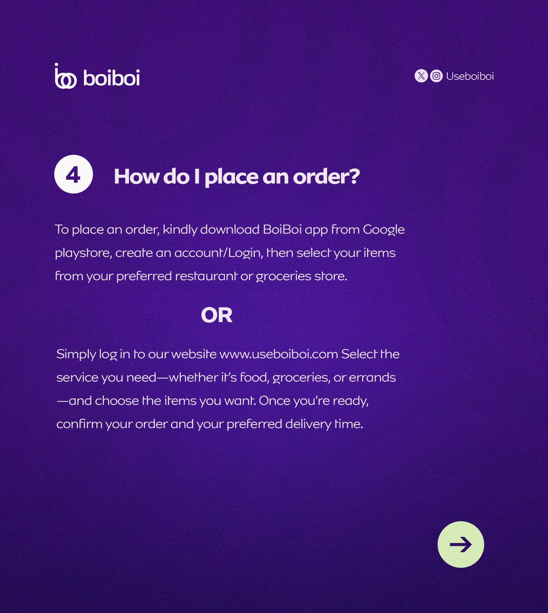 useboiboi's tweet photo. FAQs Part 1.

BoiBoi is committed to giving you a hitch free experience.
We’re responding to already asked and possible questions on your mind.

Let us know other questions you might have in the comments section👇🏽. https://t.co/OgX5O4Yg0p