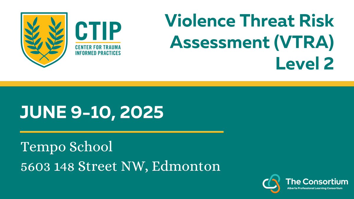Registration is still open for #VTRA level 2 training. Level 2 builds on Level 1 training by preparing VTRA trained professionals to conduct stage 2 VTRA’s.

Learn more/register: bit.ly/ERLC25IE307
#inclusiveEd