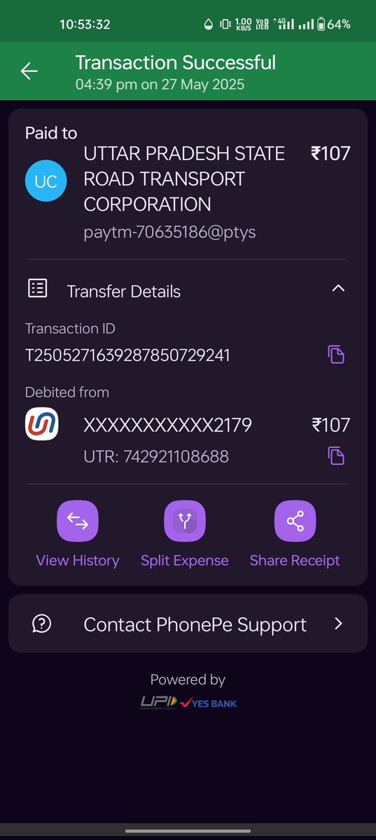 chandrakantya19's tweet photo. Money Is Dedicated from Account But Ticket is Not Generated pls Refund
@UPSRTCHQ @ItUpsrtc @RM_PRG @UPGovt @uptransportdept https://t.co/vEohWMJ67X
