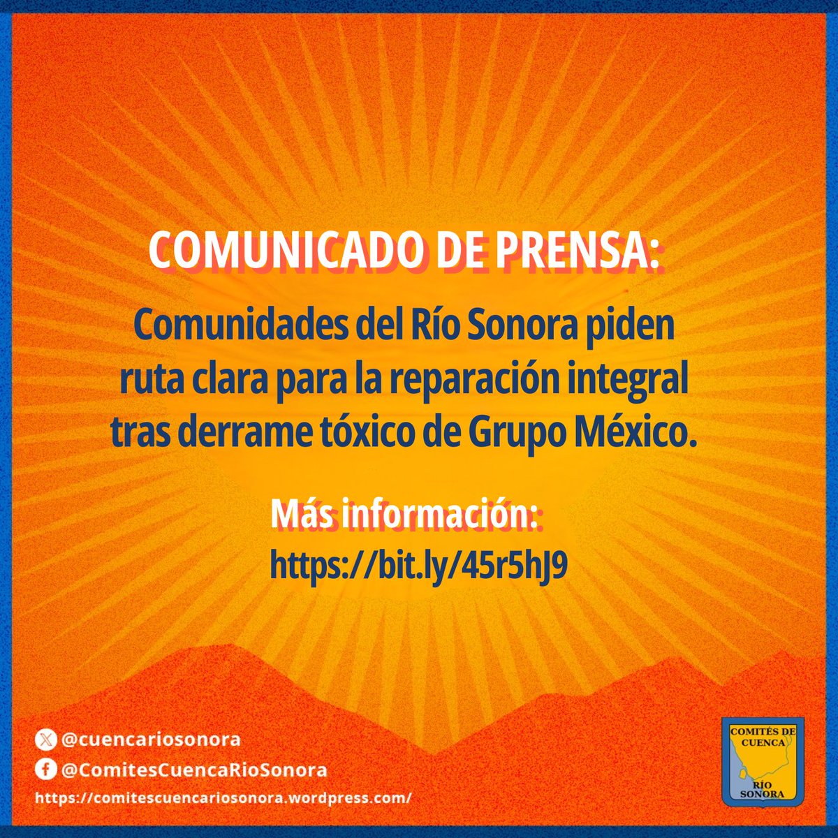 PODERlatam's tweet photo. Se reúnen @CuencaRioSonora con autoridades estatales y federales para revisar propuestas de remediación en #RíoSonora.

⚠️Promesas repetidas, sin presupuesto, responsables ni fechas.
❎Sin plan legal para obligar a #GrupoMéxico a cumplir sentencias.

🔗https://t.co/pbNhqU79SZ https://t.co/G74kR3276G