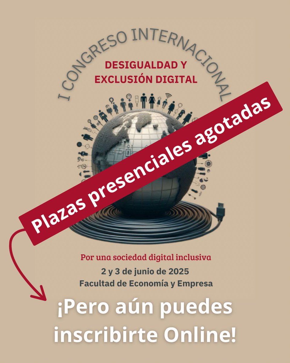 🔴ATENCIÓN🔴

🤩Ha sido un exitazo y las plazas presenciales YA ESTÁN AGOTADAS.
Pero no te preocupes, aún puedes inscribirte de manera online.
¡Vamos, no te quedes con las ganas!
👉🏼Entra en CIDED2025.es para tener más info e inscribirte 
❗Corre que quedan poco días❗