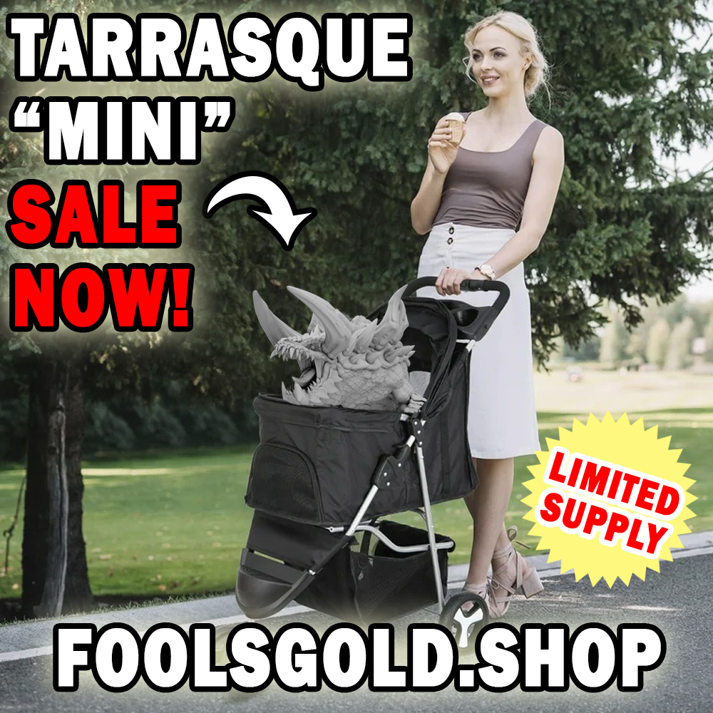 Oh boy, 20% off the big boy till the end of May! 
We got a limited supply so once he's gone, he's gone
🦖🔫

LINK BELOW
👇👇

#DungeonsAndDragons #DnD #TabletopGaming #TTRPG #DnD5e #miniatures #paintingminiatures #dndminiatures #sale