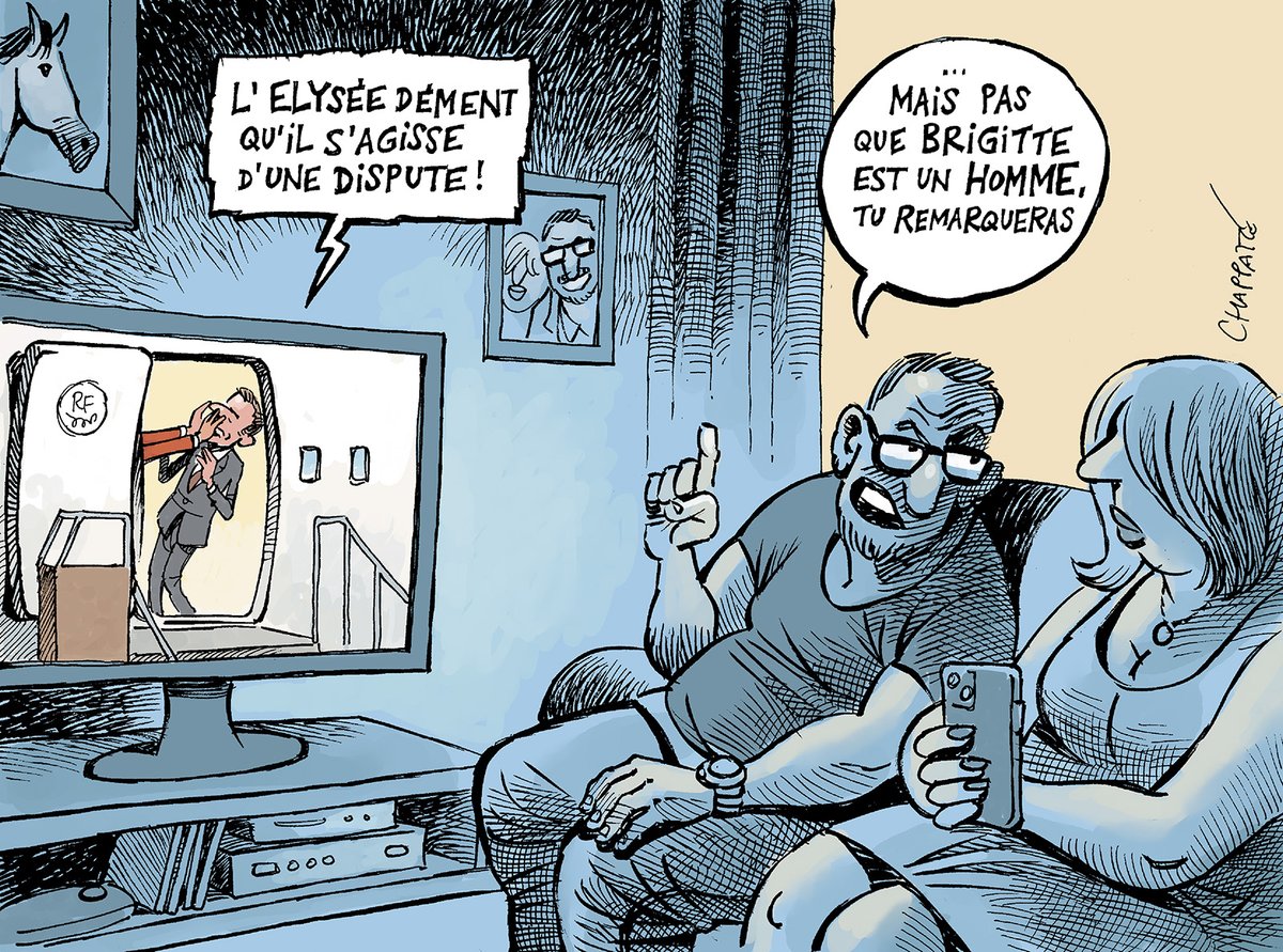 La baffe de Brigitte Macron © Chappatte dans <a href="/LeTemps/">Le Temps</a> , Genève 👉chappatte.com
