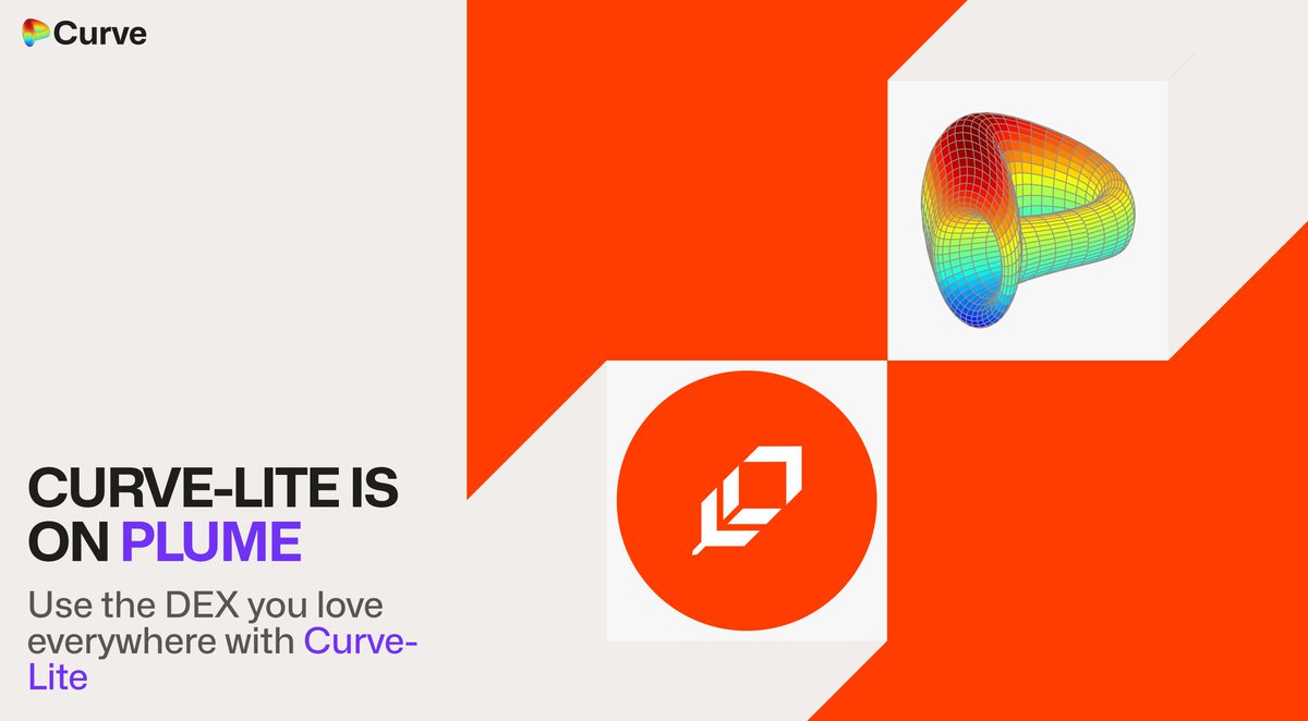 Curve Finance (@curvefinance) on Twitter photo Curve deployed on <a href="/plumenetwork/">Plume - RWAfi Chain</a> 🪶
RWAfi season?
news.curve.finance/curve-on-plume Curve deployed on <a href="/plumenetwork/">Plume - RWAfi Chain</a> 🪶
RWAfi season?
news.curve.finance/curve-on-plume