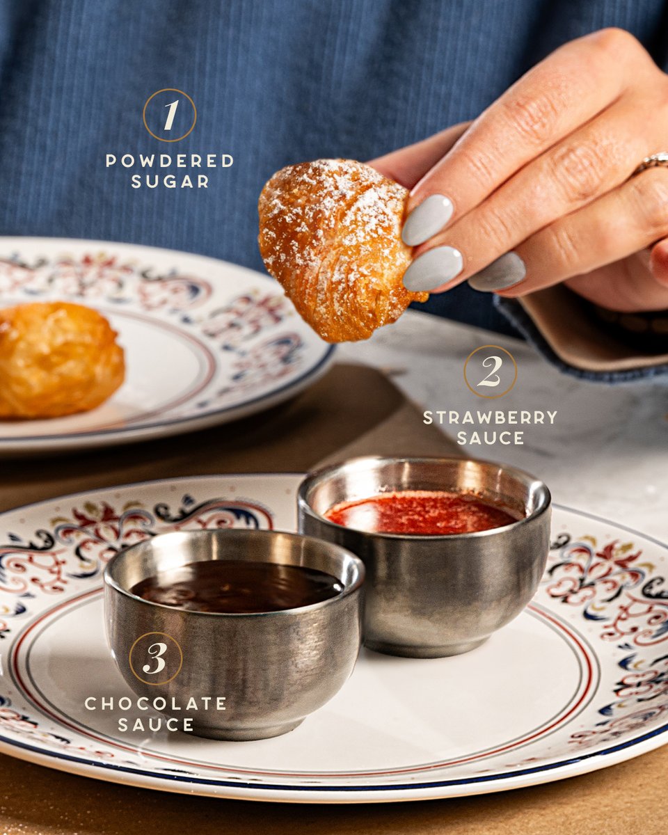 Delicately crisp and finished with a tableside sprinkle of powdered sugar, our new Italian Doughnuts are a refined twist on the classic Italian zeppole, served with strawberry and chocolate sauces and made to disappear.