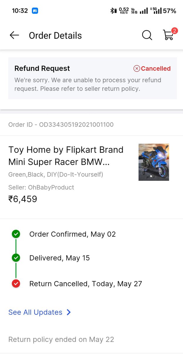 GovindC7549593's tweet photo. ordered Blue item from Flipkart and received Yellow one, Motor not working. Now I Tried to return it, want refund, submitted all required details but #Flipkart cancelling it again and again. Disappointed with product and Service😡😡 #FlipkartFraud #consumerProtect #consumerRights https://t.co/yeWvyO9RgC